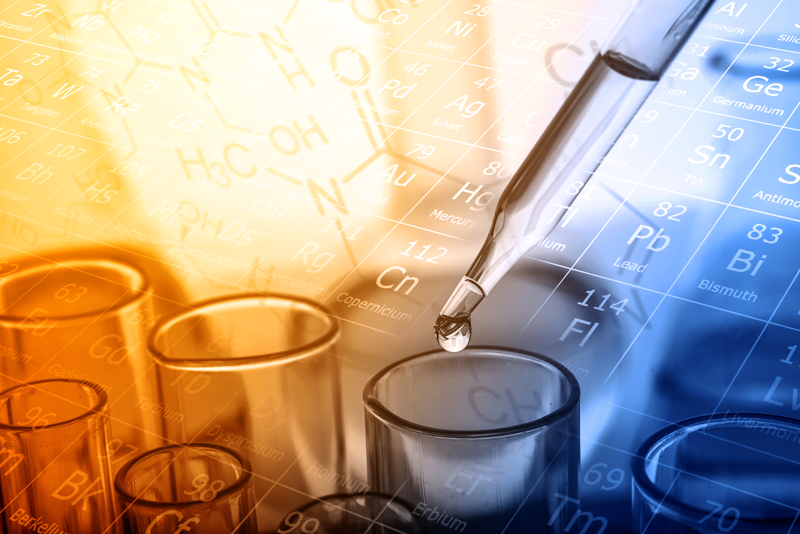 chemicals in a lab