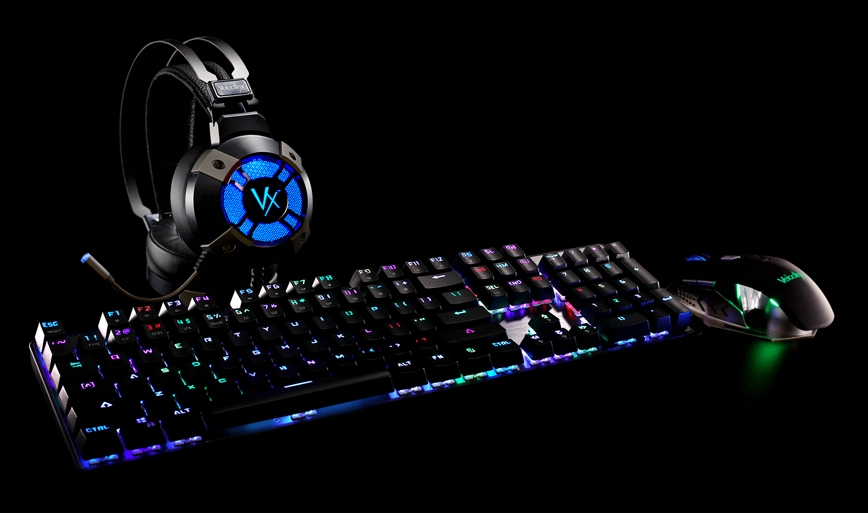 Brennus headset, keyboard and mouse